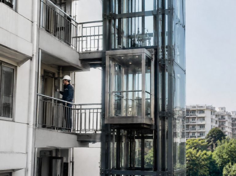 和田地区旧楼加建观光电梯